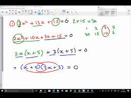 Solving Quadratic Equations Coefficient