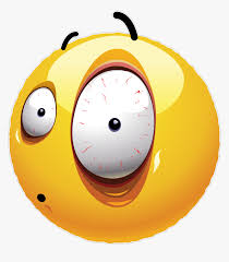 Big Eye Emoji 173 Decal - Smiley, HD Png Download - kindpng