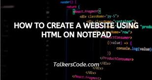 create a using html on notepad