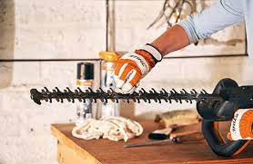 sharpening hedge trimmers correctly stihl