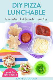 5 minute homemade pizza lunchables
