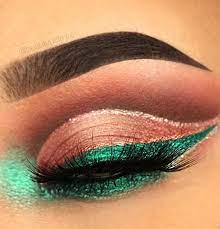 c and green eye makeup look