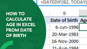 how to calculate age in excel multiple