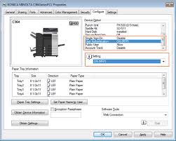 One stop product support for konica minolta products. Enabling User Authentication Or Account Track On The Printer Driver