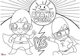 Let mention about free coloring printable, your kids always like it, because it is always bring the world into colorful mode. Free Download Ryan S World Coloring Page For Kids Collection Of Cartoon Coloring Page Cartoon Coloring Pages Printable Coloring Pages Superhero Coloring Pages