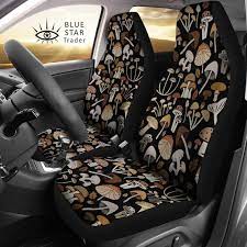 Cute Mushrooms Car Seat Covers Set Of 2