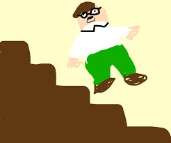 peter griffin falls down the stairs