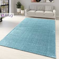 teal blue rug plain monochrome woven