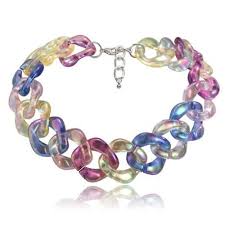 exotic colorful acrylic chain high