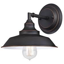 Westinghouse Iron Hill 1 Light Oil Rubbed Bronze Wall Fixture 6343500 The Home Depot
