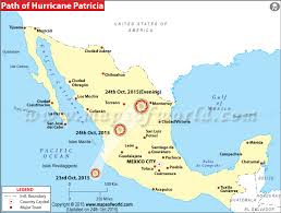 Path Map Of Hurricane Patricia