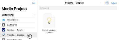 Using Dropbox With Merlin Project On Ipad And Iphone