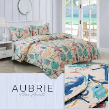 nautical beach quilt bedding set