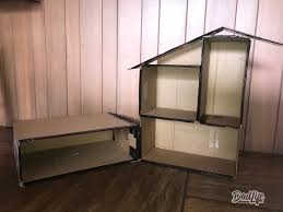 Download the cardboard dollhouse template and you will need to take it to a copy center to get it printed. How To Make A Dollhouse Out Of Cardboard Dad Life Lessons