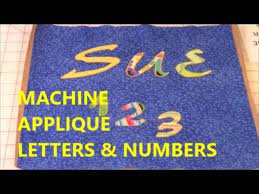 machine applique letters numbers