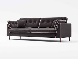 cricket 4 seater velvet sofa contrast