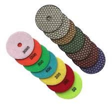 dry diamond polishing pad set