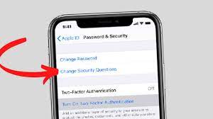 apple id security questions in any ios