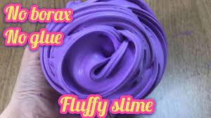 diy fluffy slime without glue no borax