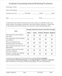 Free Document Children Training Course Evaluation Template Word