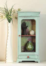 Mini Glass Door Decoupaged Cabinet