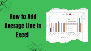 how to add average line in excel the