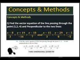 Vector Equation Of The Line Passing