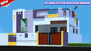 single floor house elevation designs