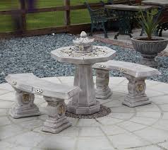 Japanese Stone Benches Table Patio