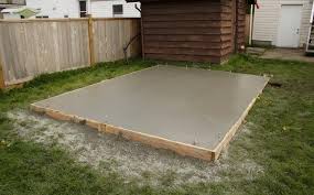 how to make a concrete slab base for