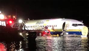 plane with 143 people aboard skids off