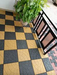 rubber plain and turtle tiles floors
