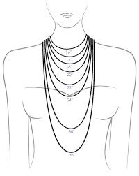 Necklace Size Chart Dr Gold Jewelry Diamonds