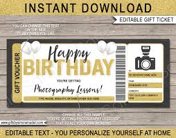 birthday photography gift voucher