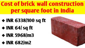 Brick Wall Construction Per Square Foot