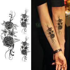 Vodotěsný Dočasné Tetování Nálepka Růže Květ Osobnosti Falešné