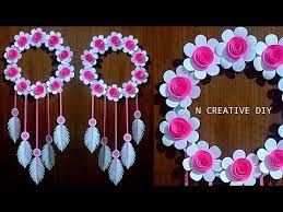 Rose Paper Flowers Wall Hanging Craft