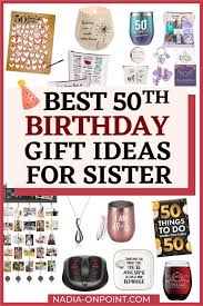 50th birthday gifts for sister