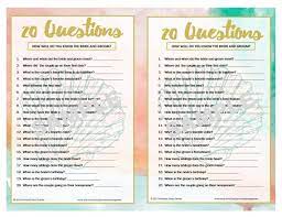 These how well do you know the bride questions are guaranteed laughter for your party. 20 Questions Printable Bridal Shower Game Beach Theme Etsy