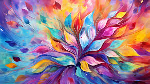 explosive colors abstract art wallpaper