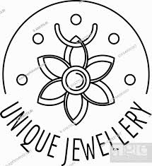 unique jewellery logo outline