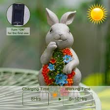 Goodeco Solar Garden Statue Rabbit