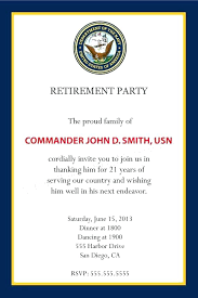 Retirement Celebration Invitation Wording Military Retirement