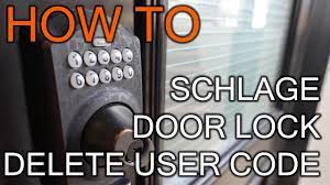 how to delete user code on schlage door
