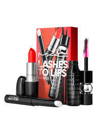 m a c lashes to lips kit red make up