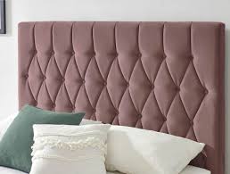 waldorf pink velvet upholstered ottoman