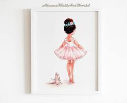 blush pink ballerina nursery print soft