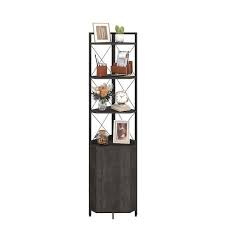 Urtr Dark Gray Wood Storage Cabinet