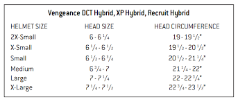 Schutt Vengeance Dct Hybrid Size Chart Png