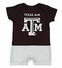 texas a m aggies baby jersey romper